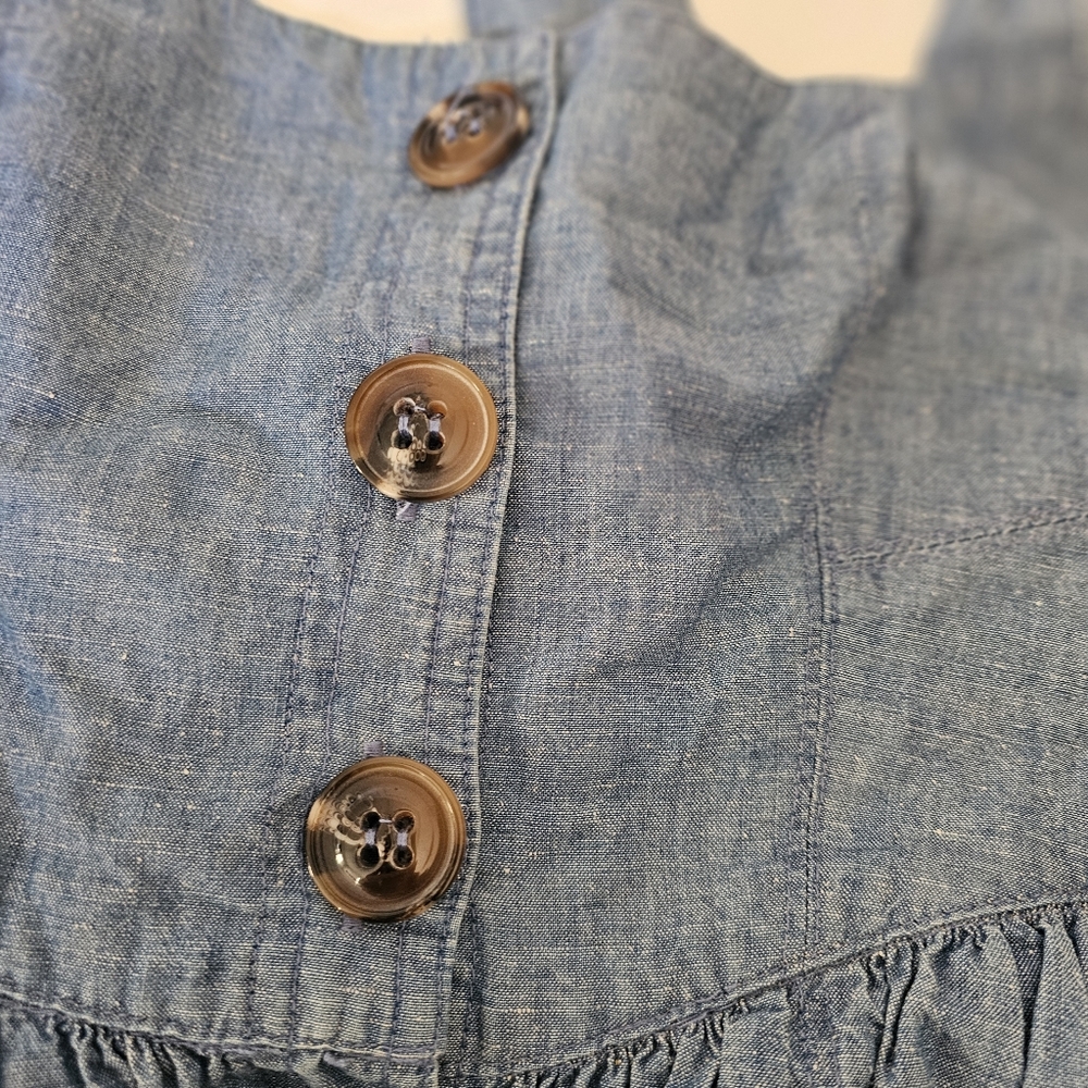 Free People Carolina Chambray Mini Dress 0 - Picture 4 of 7
